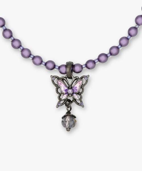 ANNA SUI(アナスイ)の「蝶モチーフ パールネックレス(ネックレス・レディース・ホワイト/パープル・ONE SIZE)」の3枚目の写真