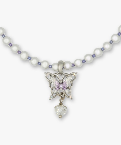ANNA SUI(アナスイ)の「蝶モチーフ パールネックレス(ネックレス・レディース・ホワイト/パープル・ONE SIZE)」の7枚目の写真