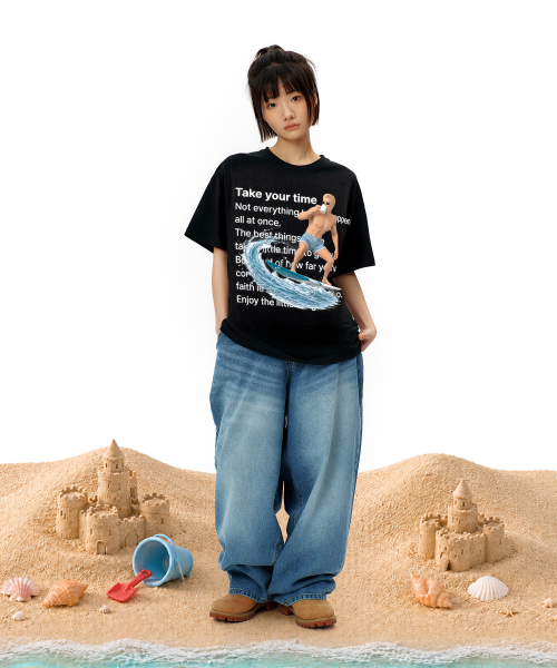 LAUGHER(ラファー)の「サーファーガイTシャツ - ブラック(Tシャツ/カットソー・レディース・ブラック・MEDIUM/LARGE/X-LARGE)」の8枚目の写真