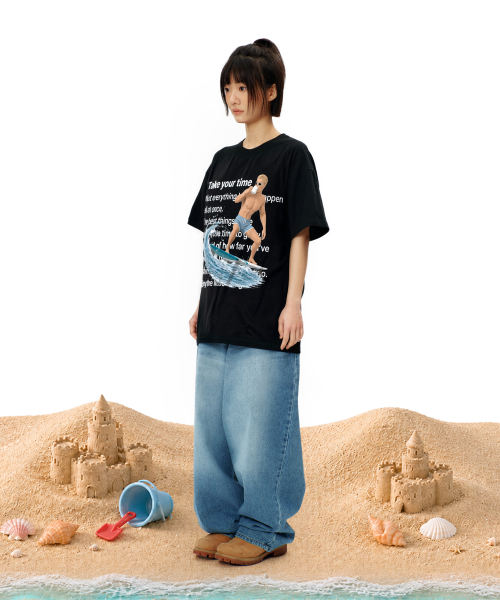 LAUGHER(ラファー)の「サーファーガイTシャツ - ブラック(Tシャツ/カットソー・レディース・ブラック・MEDIUM/LARGE/X-LARGE)」の10枚目の写真
