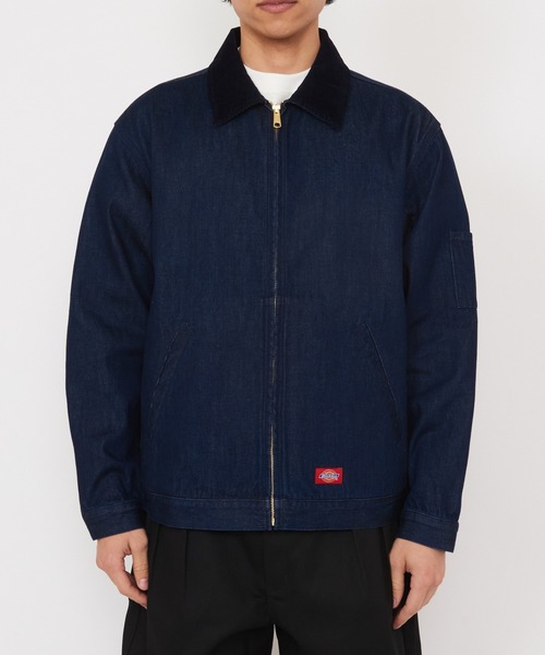Dickies（ディッキーズ）の「デニム アイゼンハワージャケット（デニムジャケット・メンズ・ダークインディゴブルー/ブラック・MEDIUM/LARGE/X-LARGE）」の5枚目の写真