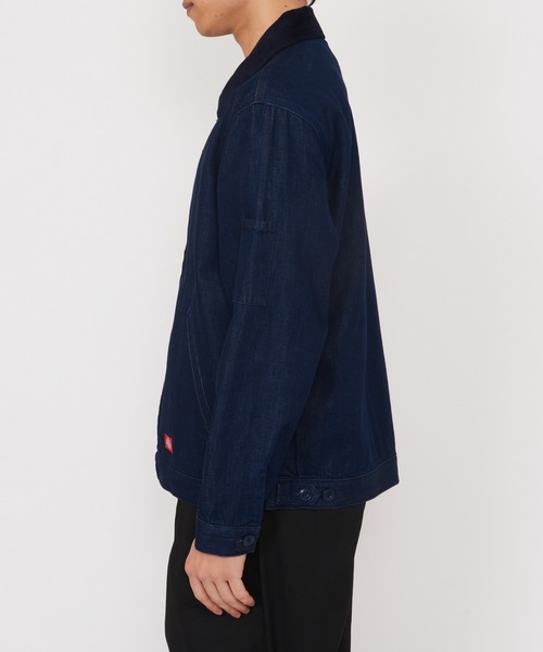 Dickies（ディッキーズ）の「デニム アイゼンハワージャケット（デニムジャケット・メンズ・ダークインディゴブルー/ブラック・MEDIUM/LARGE/X-LARGE）」の6枚目の写真