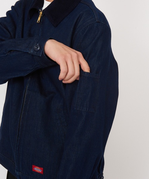 Dickies（ディッキーズ）の「デニム アイゼンハワージャケット（デニムジャケット・メンズ・ダークインディゴブルー/ブラック・MEDIUM/LARGE/X-LARGE）」の12枚目の写真