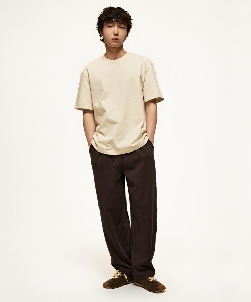 MODE COMMUTER（モードコミューター）の「Washed Jersey Crewneck T-Shirt（Tシャツ/カットソー・メンズ・ベージュ・MEDIUM/LARGE）」の8枚目の写真
