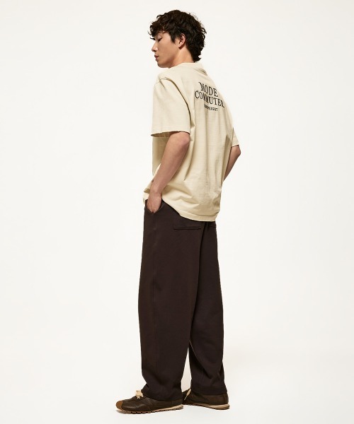 MODE COMMUTER（モードコミューター）の「Washed Jersey Crewneck T-Shirt（Tシャツ/カットソー・メンズ・ベージュ・MEDIUM/LARGE）」の9枚目の写真