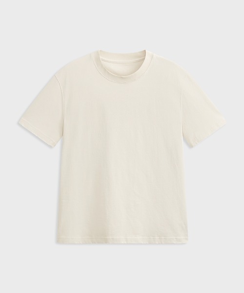 MODE COMMUTER（モードコミューター）の「Washed Jersey Crewneck T-Shirt（Tシャツ/カットソー・メンズ・ベージュ・MEDIUM/LARGE）」の10枚目の写真