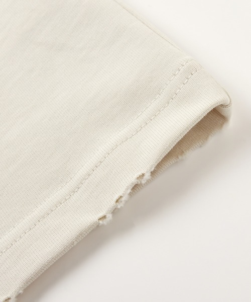 MODE COMMUTER（モードコミューター）の「Washed Jersey Crewneck T-Shirt（Tシャツ/カットソー・メンズ・ベージュ・MEDIUM/LARGE）」の12枚目の写真