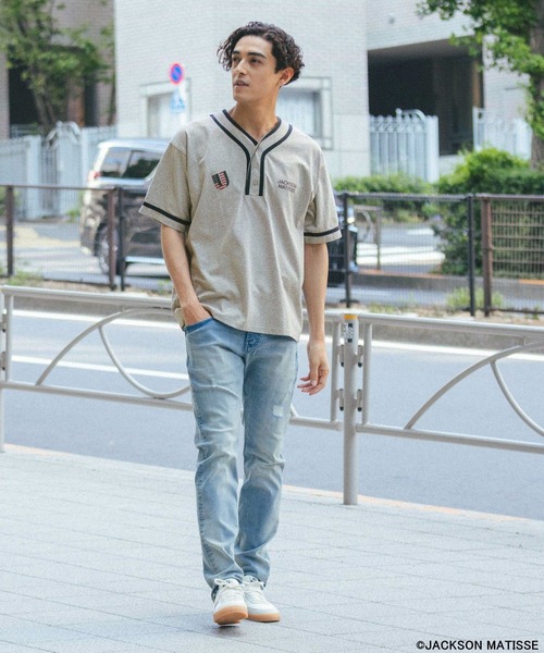 JACKSON MATISSE(ジャクソンマティス)の「【JACKSON MATISSE/BAYFLOW】ユニフォームTシャツ(Tシャツ/カットソー・メンズ・グレー/オフホワイト・MEDIUM/LARGE)」の15枚目の写真