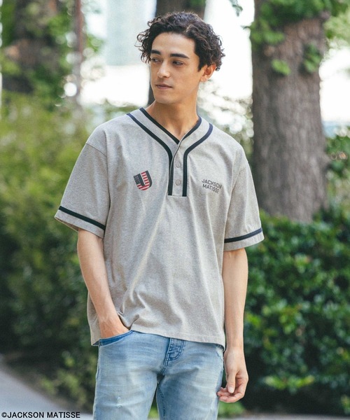 JACKSON MATISSE(ジャクソンマティス)の「【JACKSON MATISSE/BAYFLOW】ユニフォームTシャツ(Tシャツ/カットソー・メンズ・グレー/オフホワイト・MEDIUM/LARGE)」の17枚目の写真