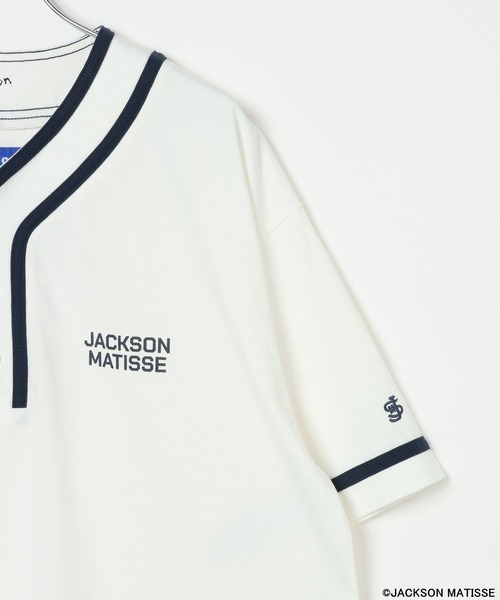 JACKSON MATISSE(ジャクソンマティス)の「【JACKSON MATISSE/BAYFLOW】ユニフォームTシャツ(Tシャツ/カットソー・メンズ・グレー/オフホワイト・MEDIUM/LARGE)」の4枚目の写真