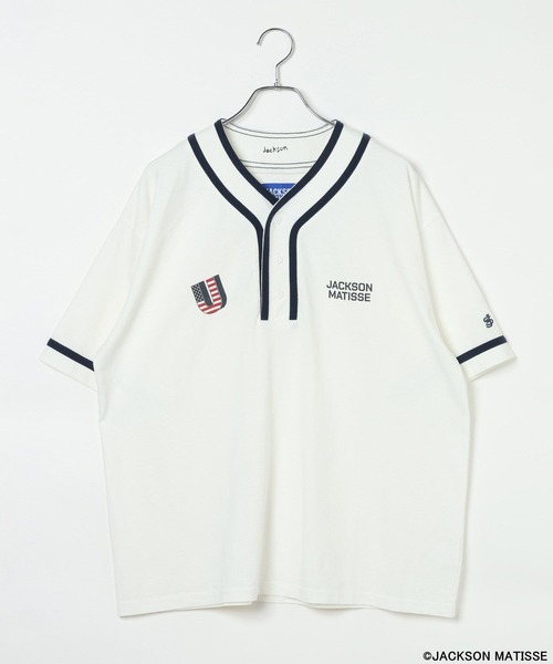 JACKSON MATISSE(ジャクソンマティス)の「【JACKSON MATISSE/BAYFLOW】ユニフォームTシャツ(Tシャツ/カットソー・メンズ・グレー/オフホワイト・MEDIUM/LARGE)」の10枚目の写真