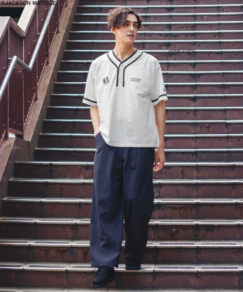 JACKSON MATISSE(ジャクソンマティス)の「【JACKSON MATISSE/BAYFLOW】ユニフォームTシャツ(Tシャツ/カットソー・メンズ・グレー/オフホワイト・MEDIUM/LARGE)」の7枚目の写真