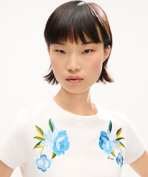 KENZO（ケンゾー）の「GOTS KENZO WILDFLOWER SMALL T-SHIRT（Tシャツ/カットソー・レディース・レッド系その他/ホワイト系その他・X-SMALL/SMALL/MEDIUM）」の3枚目の写真