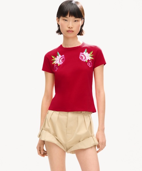 KENZO（ケンゾー）の「GOTS KENZO WILDFLOWER SMALL T-SHIRT（Tシャツ/カットソー・レディース・レッド系その他/ホワイト系その他・X-SMALL/SMALL/MEDIUM）」の8枚目の写真