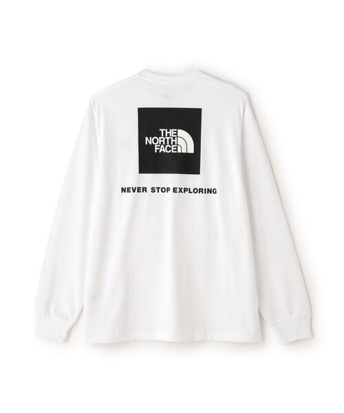 THE NORTH FACE(ザノースフェイス)の「THE NORTH FACE/ザ・ノース・フェイス/L/S Back Square Logo Tee(Tシャツ/カットソー・メンズ・ホワイト/ブラック・XL/L/M/S)」の4枚目の写真