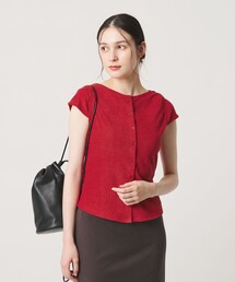 ポリエステルコットン 2WAY キャップスリーブ トップス