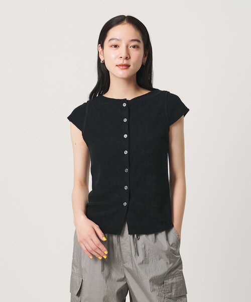 BEAUTY&YOUTH UNITED ARROWS(ビューティーアンドユースユナイテッドアローズ)の「ポリエステルコットン 2WAY キャップスリーブ トップス(Tシャツ/カットソー・レディース・モカ/レッド/ブラック/ダークグレー・FREE)」の18枚目の写真