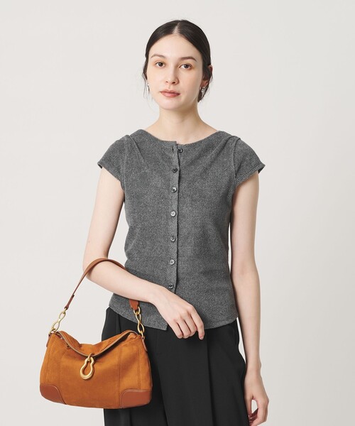 BEAUTY&YOUTH UNITED ARROWS(ビューティーアンドユースユナイテッドアローズ)の「ポリエステルコットン 2WAY キャップスリーブ トップス(Tシャツ/カットソー・レディース・モカ/レッド/ブラック/ダークグレー・FREE)」の21枚目の写真
