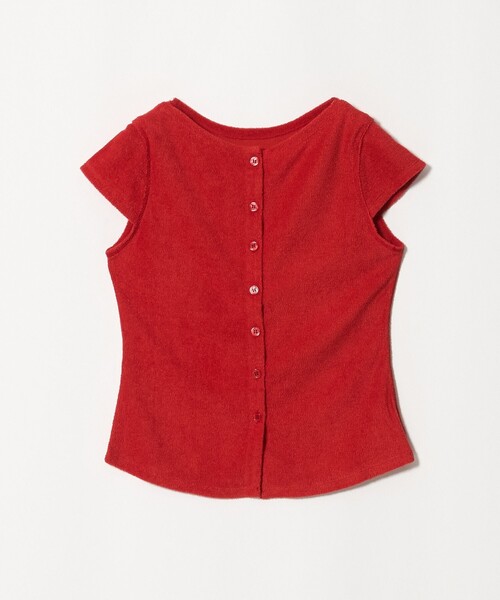 BEAUTY&YOUTH UNITED ARROWS(ビューティーアンドユースユナイテッドアローズ)の「ポリエステルコットン 2WAY キャップスリーブ トップス(Tシャツ/カットソー・レディース・モカ/レッド/ブラック/ダークグレー・FREE)」の5枚目の写真