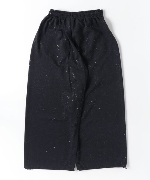 .KOM（ドットコム）の「『.KOM/ドットケーオーエム』帯付きラメ入りワイドパンツ 【CN】（スウェットパンツ・レディース・ブラック・S/M）」の8枚目の写真