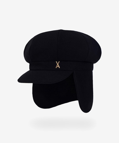 L.H.P(エルエイチピー)の「VARZAR/バザール/VA Stud Fly Newsboy Cap(キャップ・レディース・ブラック・F)」の2枚目の写真