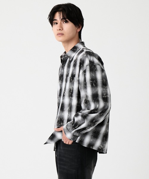 EVOLVERA（エボルヴェラー）の「Regular Collar Long-Sleeve Shirt / レギュラーカラー長袖シャツ【ストライプ&チェック】（シャツ/ブラウス・メンズ・ブルー系1/ブラック系1・L/M）」の22枚目の写真