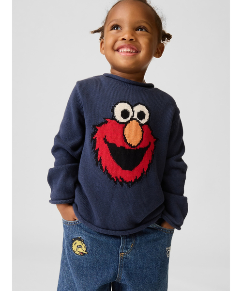 GAP(ギャップ)の「セサミストリート エルモ セーター (幼児・ベビー)(ニット/セーター・キッズ・ネイビー・70cm/80cm/90cm/95cm/100cm/105cm/110cm)」の2枚目の写真
