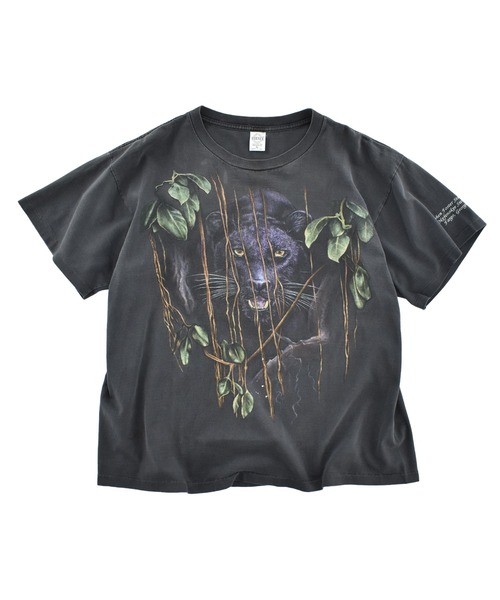 LABORATORY R(ラボラトリーアール)の「【USED】90’s “Leopard” アニマル Tシャツ USA製(Tシャツ/カットソー・メンズ・ブラック・X-LARGE)」の1枚目の写真