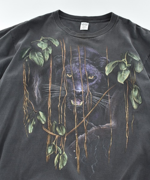LABORATORY R(ラボラトリーアール)の「【USED】90’s “Leopard” アニマル Tシャツ USA製(Tシャツ/カットソー・メンズ・ブラック・X-LARGE)」の2枚目の写真
