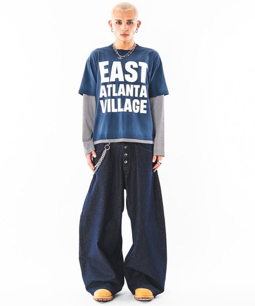 SHORT ROUND(ショートラウンド)の「SHORT ROUND/【26年秋冬新作】ウルトラバギーデニムパンツ(デニムパンツ・メンズ・インディゴブルー/ブラック系2・MEDIUM/LARGE)」の19枚目の写真