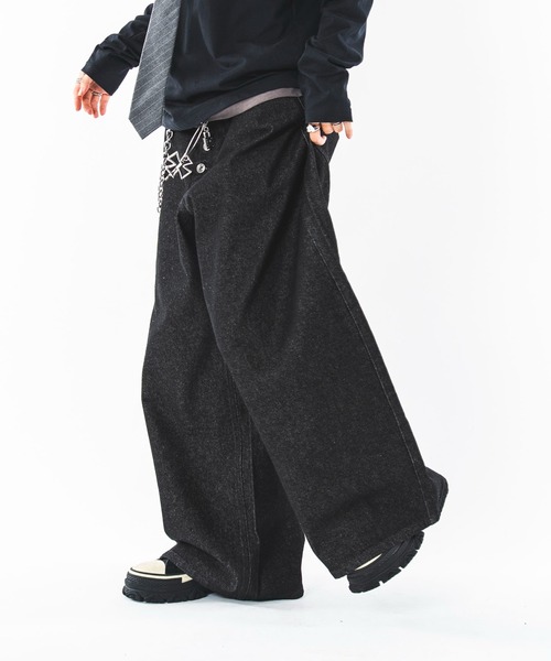 SHORT ROUND(ショートラウンド)の「SHORT ROUND/【26年秋冬新作】ウルトラバギーデニムパンツ(デニムパンツ・メンズ・インディゴブルー/ブラック系2・MEDIUM/LARGE)」の7枚目の写真