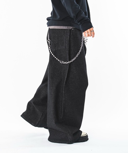 SHORT ROUND(ショートラウンド)の「SHORT ROUND/【26年秋冬新作】ウルトラバギーデニムパンツ(デニムパンツ・メンズ・インディゴブルー/ブラック系2・MEDIUM/LARGE)」の6枚目の写真