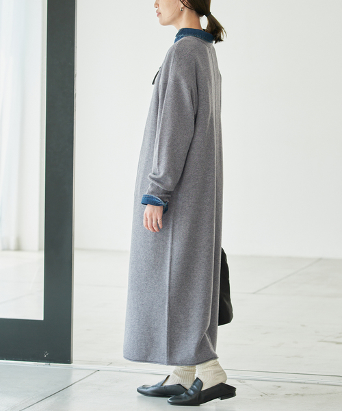 SLOBE IENA(スローブイエナ)の「《シリーズあり/》ウォッシャブルスムースニットワンピース(ワンピース・レディース・ネイビー/チャコールグレー/レッド・FREE)」の10枚目の写真
