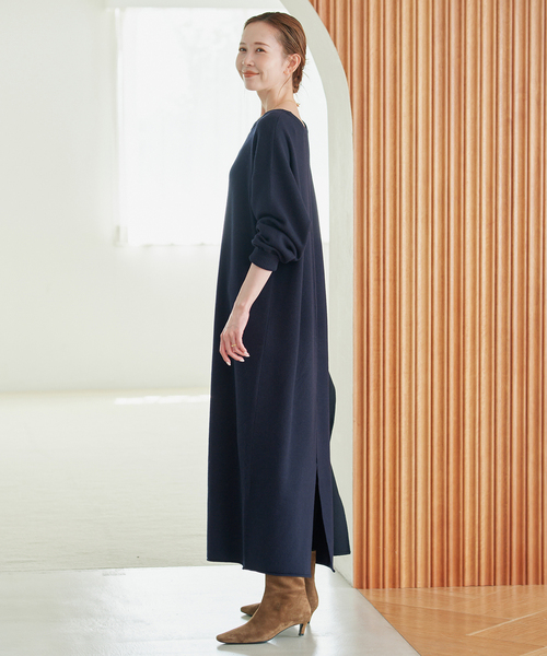 SLOBE IENA(スローブイエナ)の「《シリーズあり/》ウォッシャブルスムースニットワンピース(ワンピース・レディース・ネイビー/チャコールグレー/レッド・FREE)」の14枚目の写真