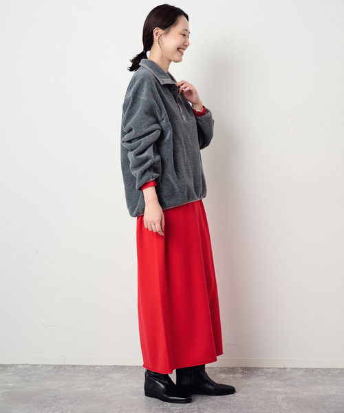 SLOBE IENA(スローブイエナ)の「《シリーズあり/》ウォッシャブルスムースニットワンピース(ワンピース・レディース・ネイビー/チャコールグレー/レッド・FREE)」の21枚目の写真