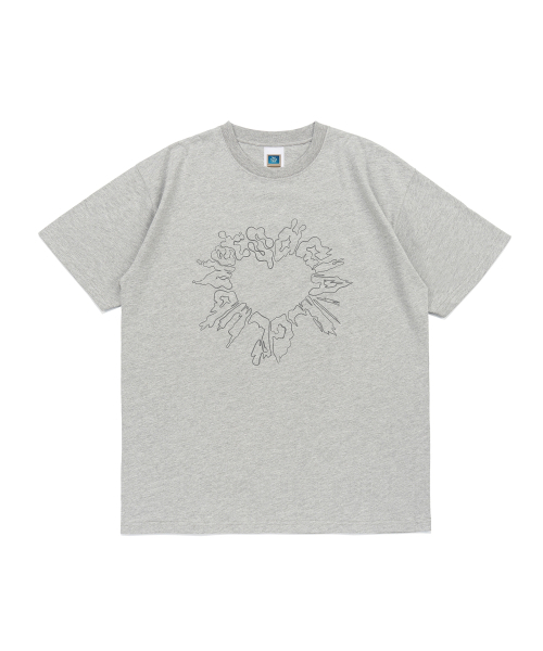 NET SOCIAL CLUB(ネットソーシャルクラブ)の「アウター ハート 半袖Tシャツ (メランジ)(Tシャツ/カットソー・レディース・その他・LARGE/MEDIUM/SMALL/X-LARGE)」の1枚目の写真