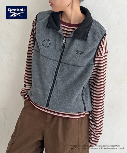 Reebok（リーボック）の「【Reebok】フリースベスト（ベスト・レディース・チャコールグレー/ネイビー/アイボリー・FREE）」の2枚目の写真