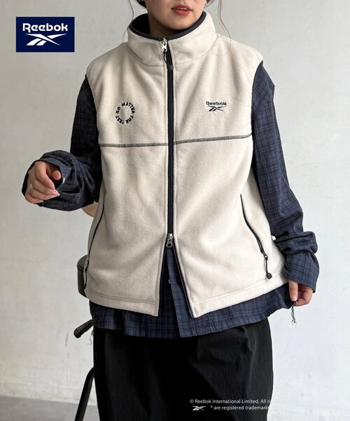 Reebok（リーボック）の「【Reebok】フリースベスト（ベスト・レディース・チャコールグレー/ネイビー/アイボリー・FREE）」の5枚目の写真