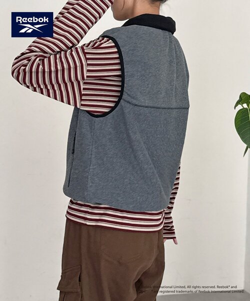 Reebok（リーボック）の「【Reebok】フリースベスト（ベスト・レディース・チャコールグレー/ネイビー/アイボリー・FREE）」の12枚目の写真