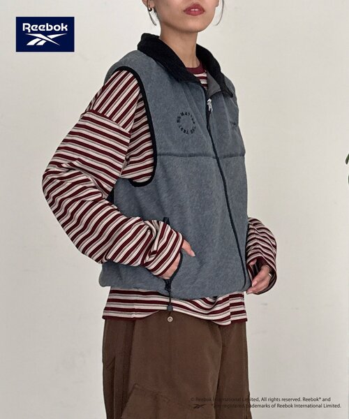 Reebok（リーボック）の「【Reebok】フリースベスト（ベスト・レディース・チャコールグレー/ネイビー/アイボリー・FREE）」の14枚目の写真