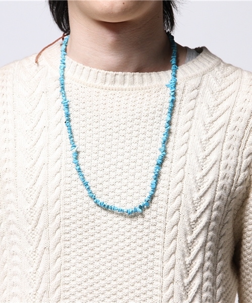 SHIPS JET BLUE（シップスジェットブルー）の「SHIPS JET BLUE(シップス ジェットブルー): ストーン/スエードネックレス（ネックレス・メンズ・ブラック/レッド/グリーン/ライトブルー/ホワイト・ONE SIZE）」の8枚目の写真