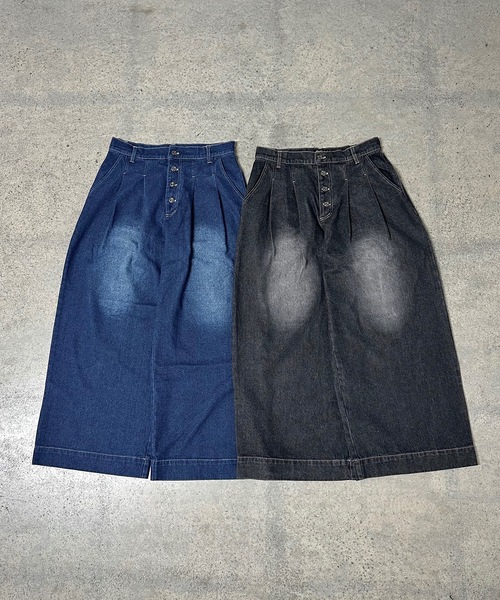MandO(エムオー)(エムオー)の「【ユニセックス】2タックウォッシュデニムワイドパンツ/セットアップ着用可(デニムパンツ・メンズ・ブラック/インディゴブルー・SMALL/LARGE/MEDIUM)」の17枚目の写真