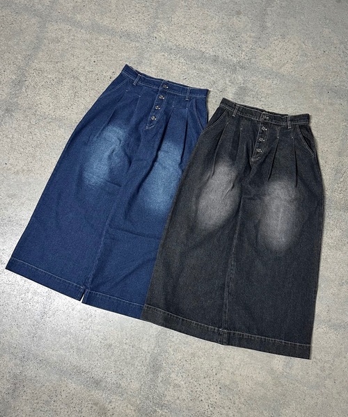 MandO(エムオー)(エムオー)の「【ユニセックス】2タックウォッシュデニムワイドパンツ/セットアップ着用可(デニムパンツ・メンズ・ブラック/インディゴブルー・SMALL/LARGE/MEDIUM)」の18枚目の写真