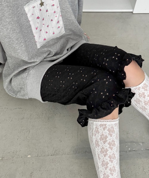 SOLLON.（ソルロン）の「パンチングレースフリルカプリパンツ（その他パンツ・レディース・ホワイト/ブラック/レッド・FREE）」の22枚目の写真