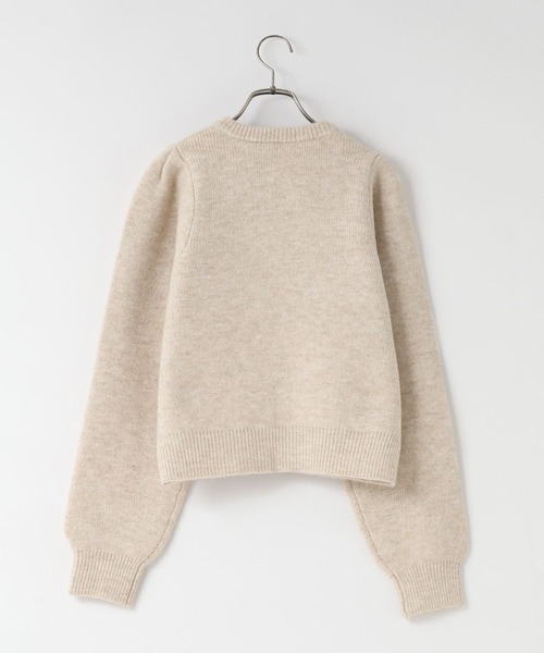 LOWRYS FARM(ローリーズファーム)の「ナポレオンニットジャケット 1084421(ノーカラージャケット・レディース・アイボリー/グレー/ブラウン・FREE)」の4枚目の写真