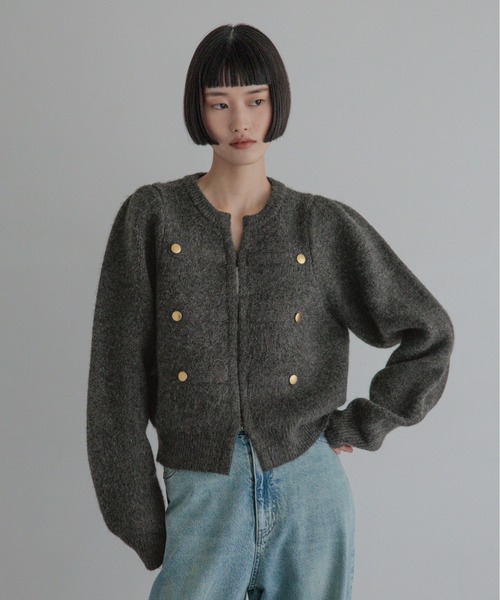 LOWRYS FARM(ローリーズファーム)の「ナポレオンニットジャケット 1084421(ノーカラージャケット・レディース・アイボリー/グレー/ブラウン/ライトグレー・FREE)」の20枚目の写真