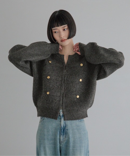 LOWRYS FARM(ローリーズファーム)の「ナポレオンニットジャケット 1084421(ノーカラージャケット・レディース・アイボリー/グレー/ブラウン/ライトグレー・FREE)」の21枚目の写真