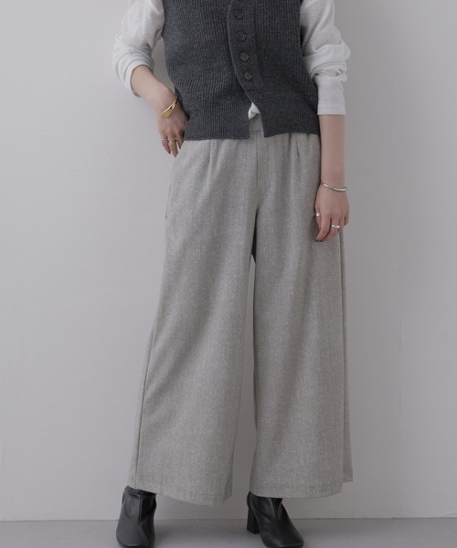 FUNALIVE(ファンアライブ)の「MANIN ストレートパンツ(スラックス・レディース・ベージュ・M)」の7枚目の写真