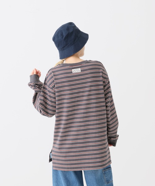HEART MARKET（ハートマーケット）の「ワイドな長袖チュニック（Tシャツ/カットソー・レディース・ナチュラル/ブラック/グリーン系/ベージュ系/グレー系/オレンジ系/レッド系/ブラック系・LARGE/MEDIUM）」の17枚目の写真