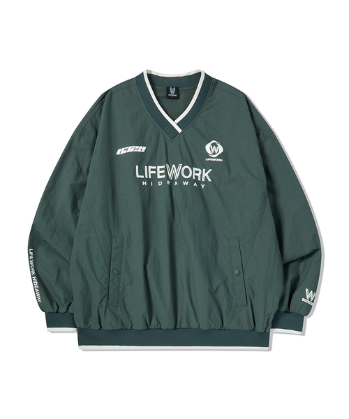 LIFE WORK(ライフワーク)の「ナンバリングワンマイルスウェット(スウェット・メンズ・ブラック/グリーン・M/L)」の1枚目の写真